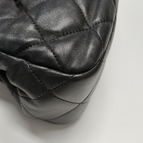 Quilted Lambskin Shoulder Bag Black