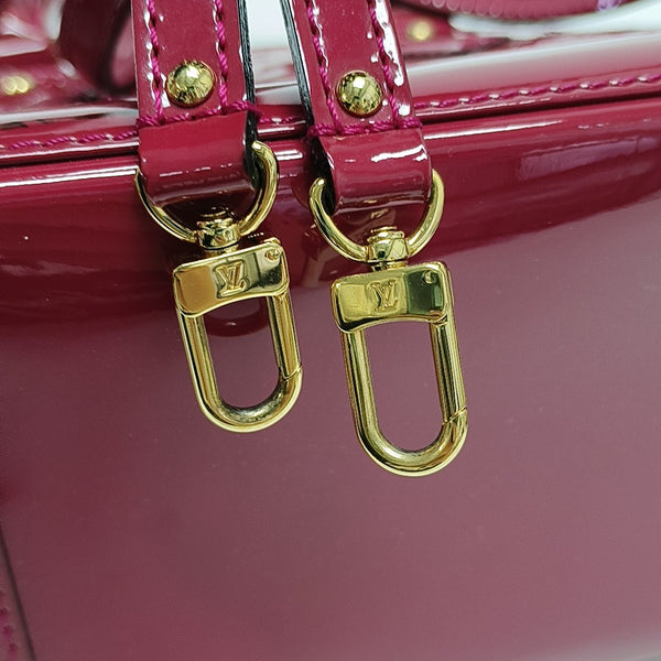 ALMA BB Monogram Patent Leather Red