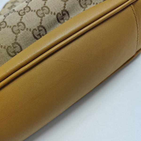 Monogram Canvas Shoulder Bag Brown
