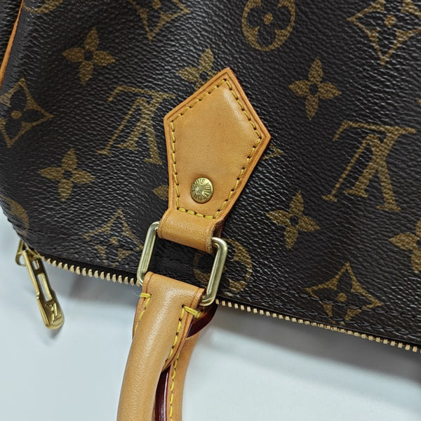 SPEEDY 25 Monogram Coated Canvas Brown