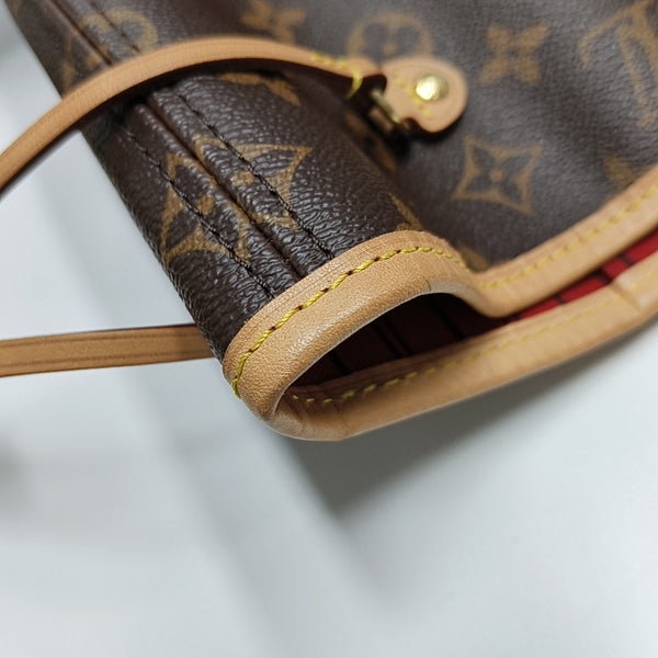 NEVERFULL MM Monogram Coated Canvas Brown