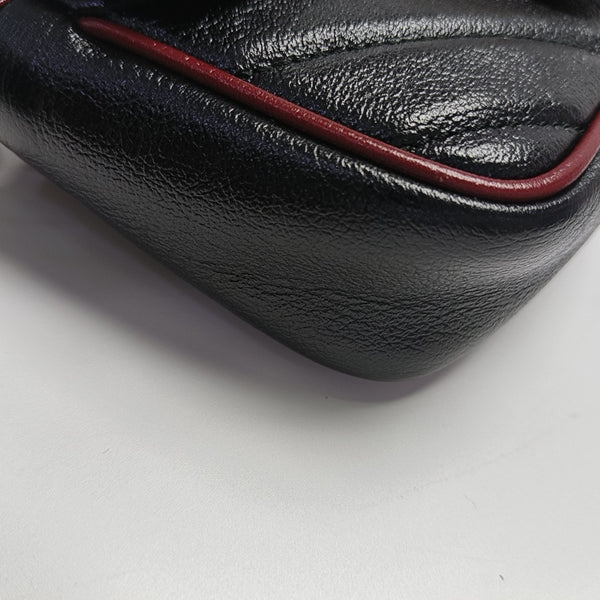 GG Marmont Super Mini Quilted Calfskin Black