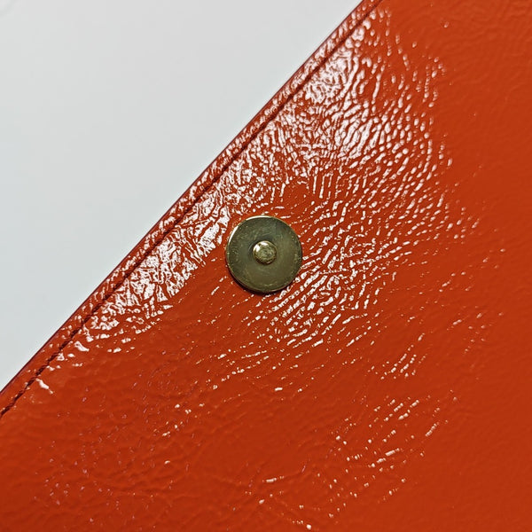 BELLE JOUR Quilted Patent Leather Orange