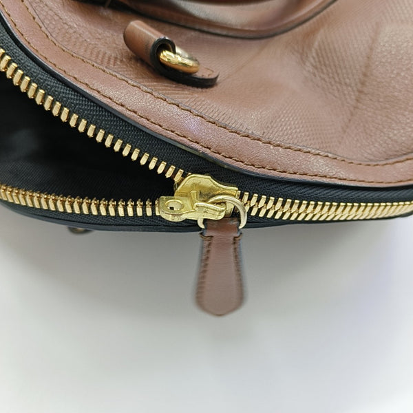 Calfskin Shoulder Bag Brown