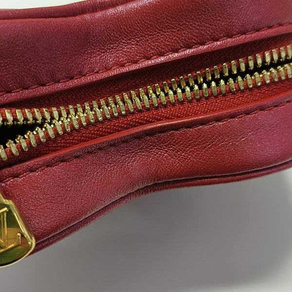Monogram Calfskin Shoulder Bag Red