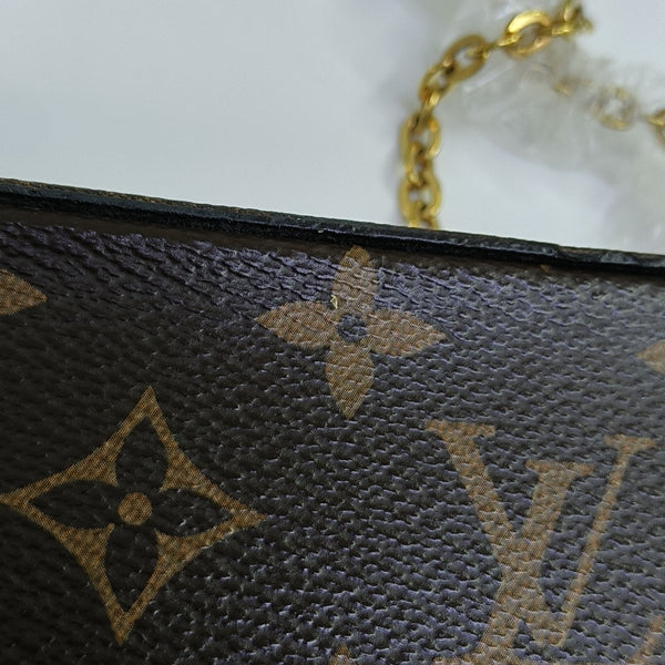 Félicie Monogram Lona Revestida Marrón