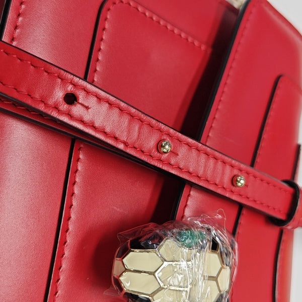 SERPENTI FOREVER Small Calfskin Red