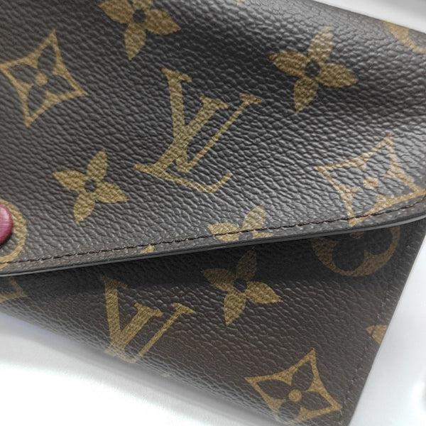 JOSÉPHINE Monogram Coated Canvas Brown Wallet