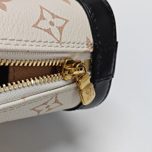 ALMA Super Mini Monogram Coated Canvas Beige