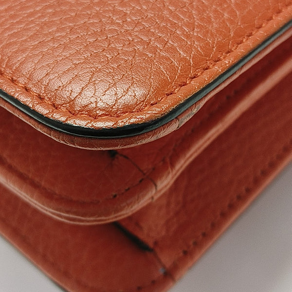 Interlocking G Small Calfskin Orange