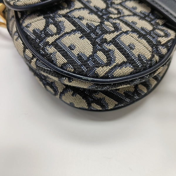Saddle Mini Oblique Canvas Blue