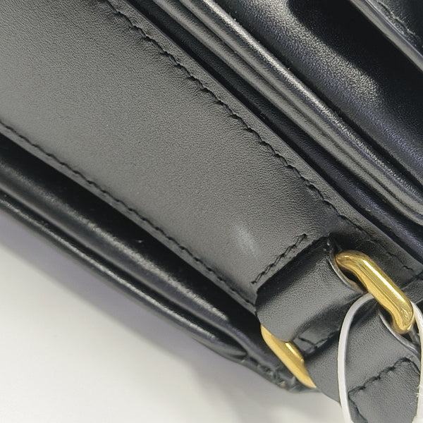Leather Shoulder Bag Black