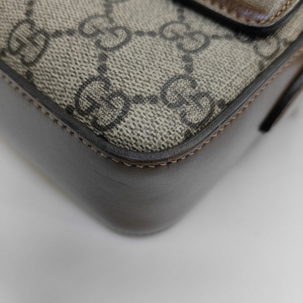 Horsebit 1955 Small Coated Canvas Beige