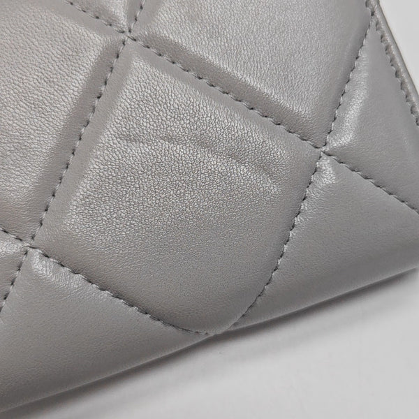 CHANEL 19 Small Quilted Lambskin Gray