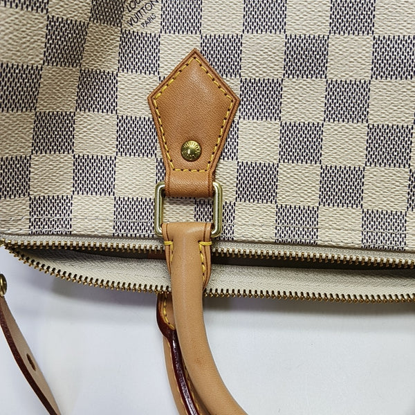 SPEEDY 30 Damier Azur Coated Canvas White