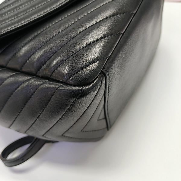 JOE Chevron Lambskin Black
