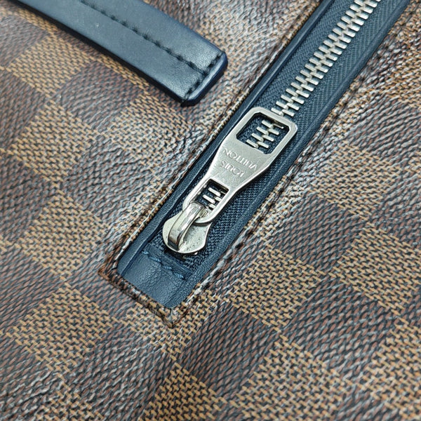 Damier Ebene Coated Canvas Tote Bag Brown