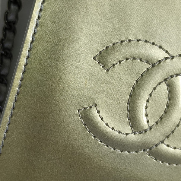 Calfskin Shoulder Bag Silver