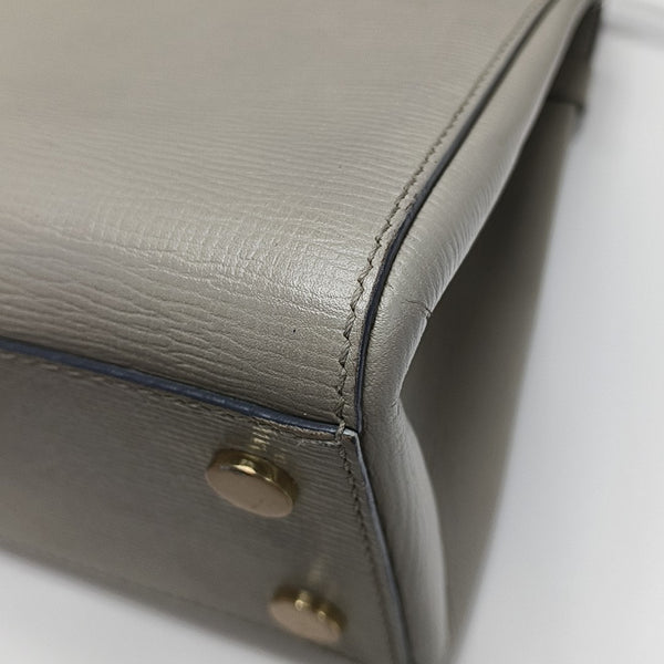Calfskin Shoulder Bag Gray