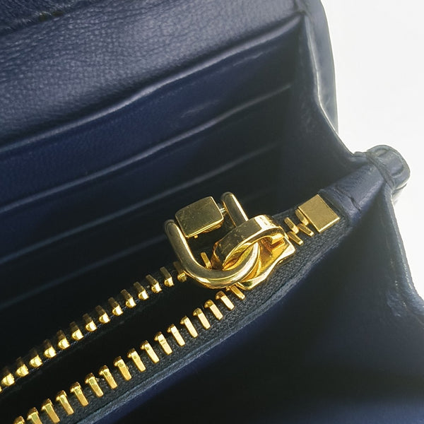 Quilted Lambskin Shoulder Bag Blue