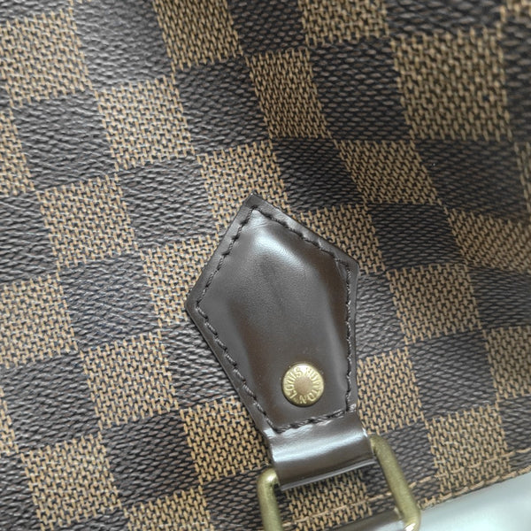 SPEEDY 25 Damier Ebene Coated Canvas Brown