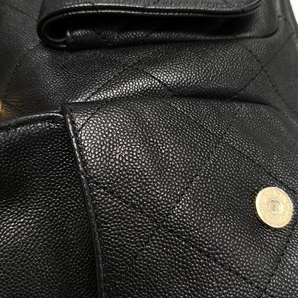 Suppletwins Quilted Grained Calfskin Black