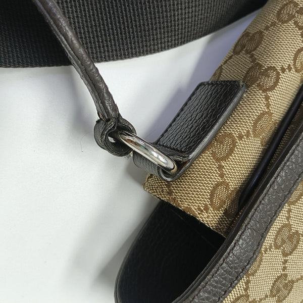 Monogram Fabric Shoulder Bag Beige