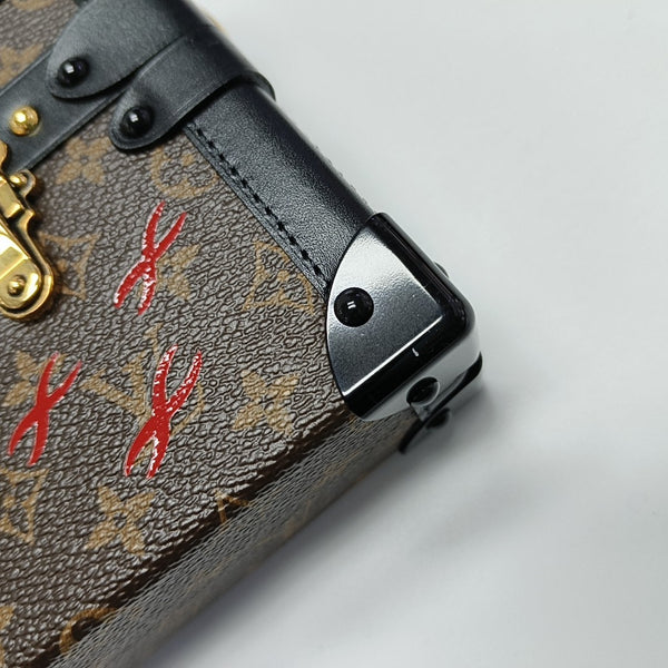 PETITE MALLE Monogram Coated Canvas Brown