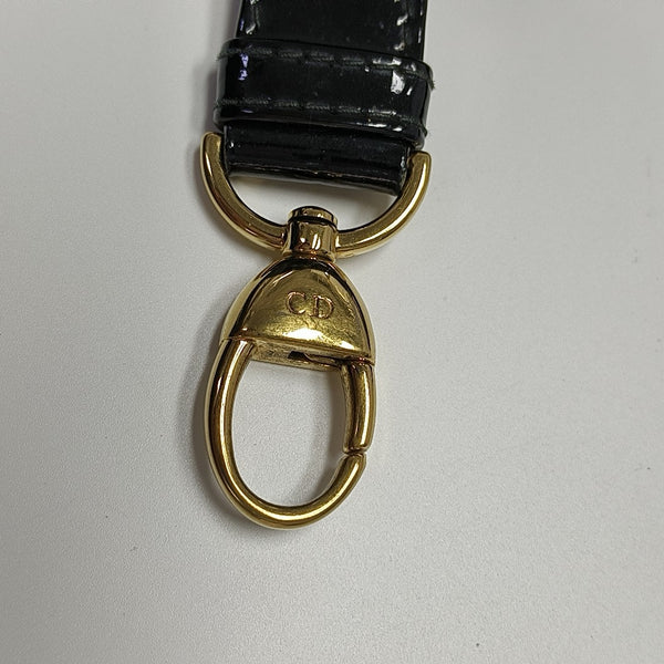 Lady Dior Medium Cannage Patent Leather Black