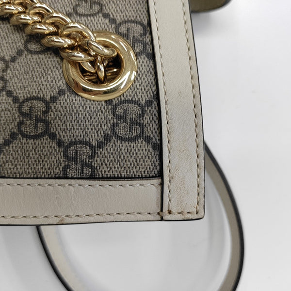Padlock Small Monogram Coated Canvas Beige