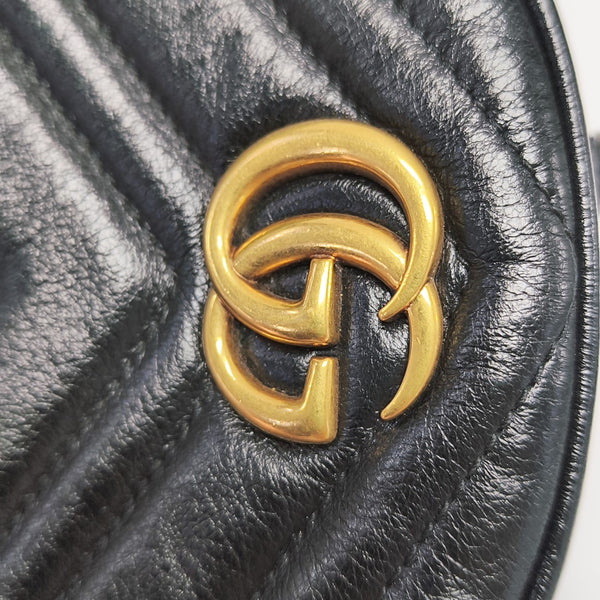 GG Marmont Mini Quilted Calfskin Black