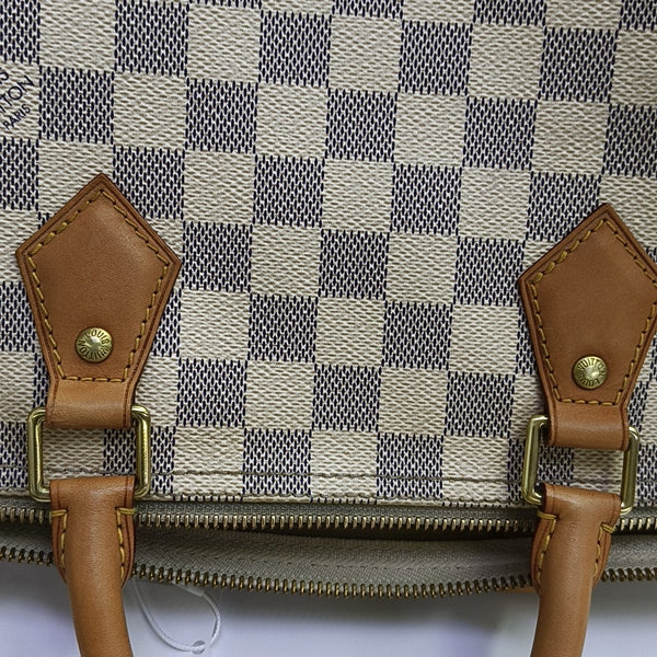 SPEEDY 30 Damier Azur Coated Canvas White