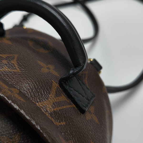 PALM SPRINGS Mini Monogram Coated Canvas Brown