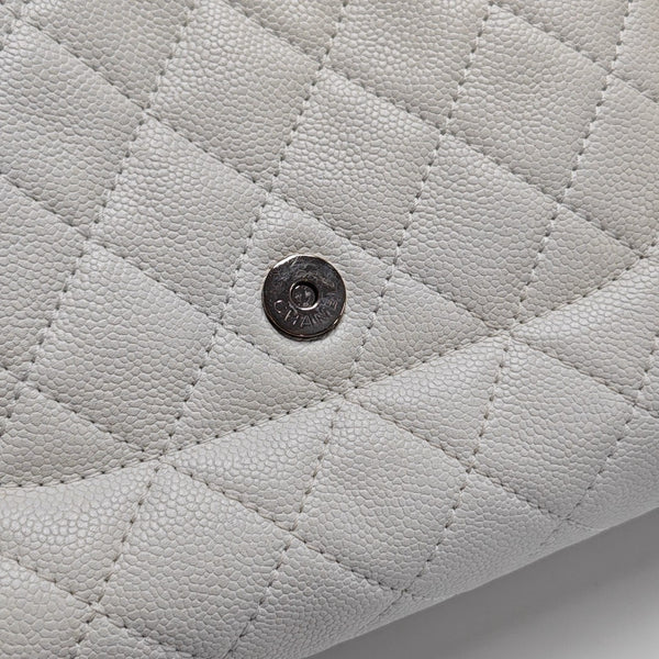 Quilted Grained Calfskin White