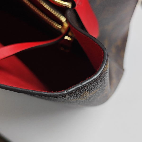 NÉONOÉ MM Monogram Coated Canvas Brown