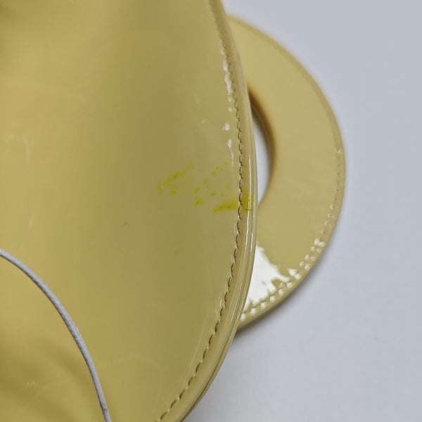 Lady Dior Small Cannage Patent Leather Yellow