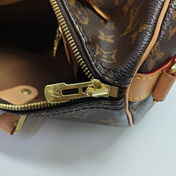SPEEDY 30 Monogram Coated Canvas Brown
