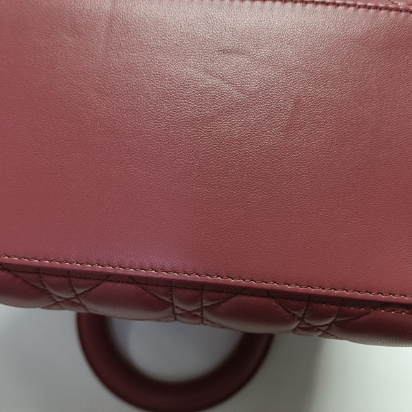 Lady Dior Medium Cannage Lambskin Red