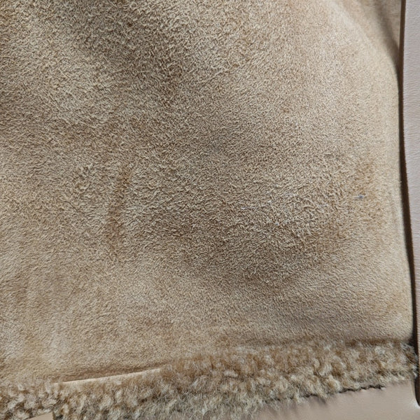 Sheepskin Top Handle Bag Brown