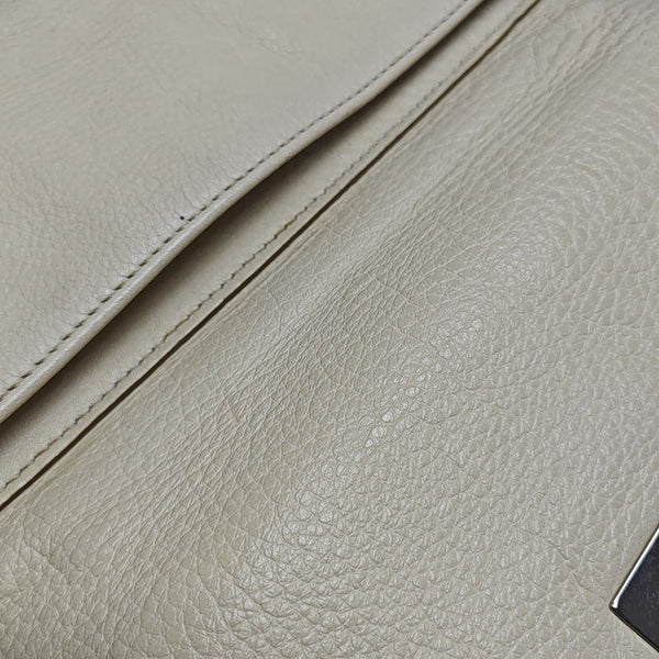 Calfskin Shoulder Bag White