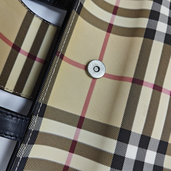 Coated Canvas Top Handle Bag Beige