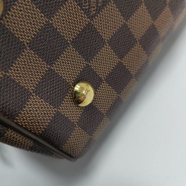 DUOMO Damier Ebene Coated Canvas Brown
