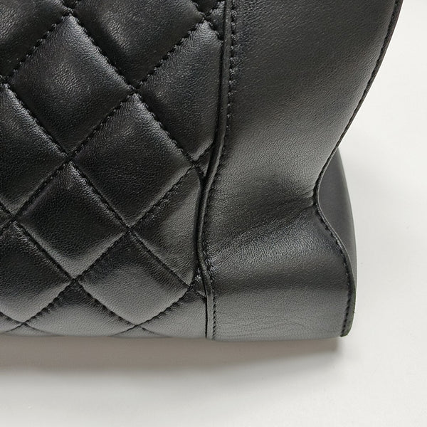 Quilted Lambskin Tote Bag Black