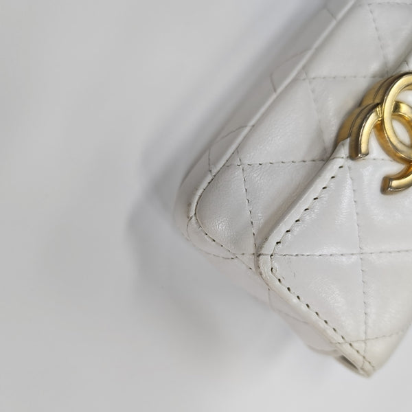 Quilted Calfskin Belt Bag White