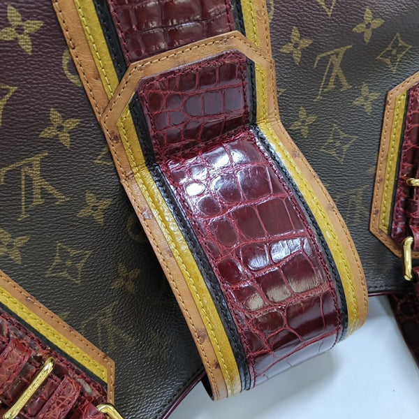 GRIET Monogram Coated Canvas Brown