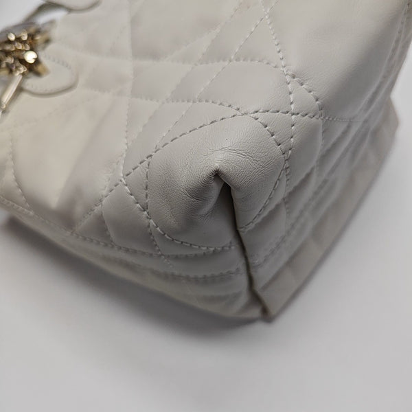 Toujours Nano Cannage Calfskin White