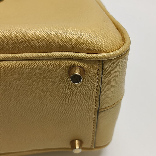 Saffiano Calfskin Top Handle Bag Yellow