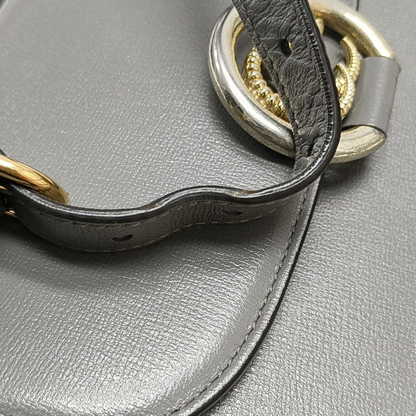 GG Ring Small Calfskin Gray