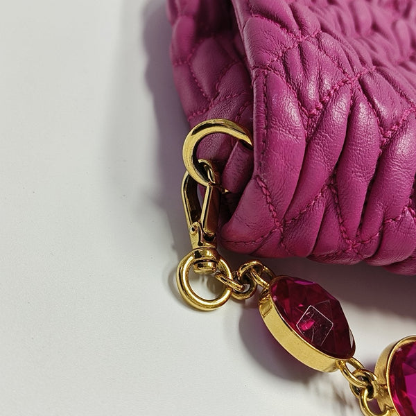 Crystal Quilted Lambskin Red