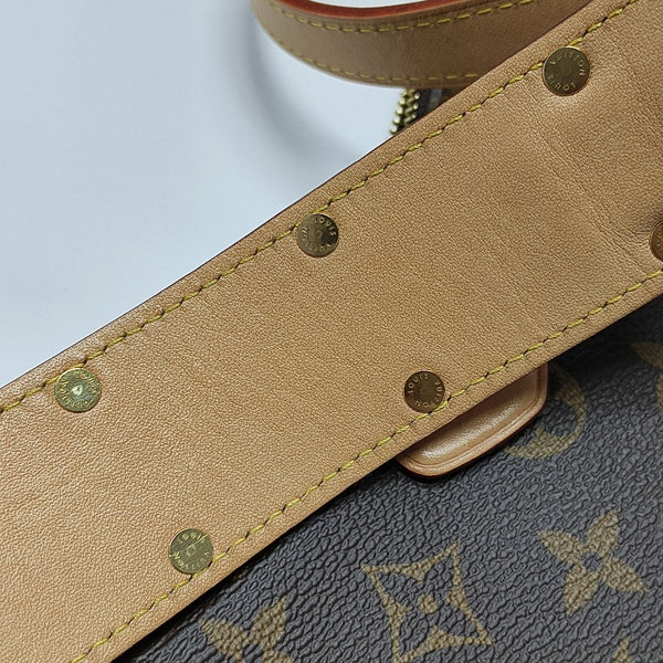 CROISSANT Monogram Coated Canvas Brown